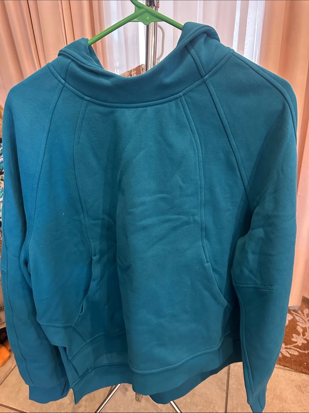 lululemon athletica teal blue pullover hoodie